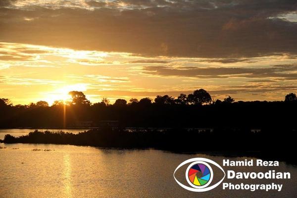 Sunrise in Amazon River 